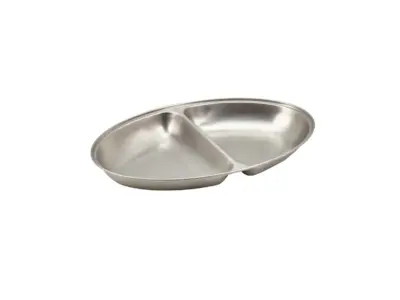 GenWare Stainless Steel Two Division Oval Vegetable Dish 30cm/ 12"