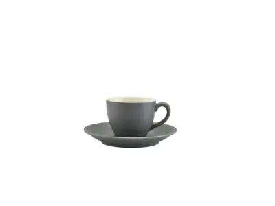 Genware Porcelain Matt Grey Saucer 12cm/ 4.75"