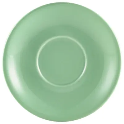 Genware Porcelain Green Saucer 13.5cm/ 5.25"