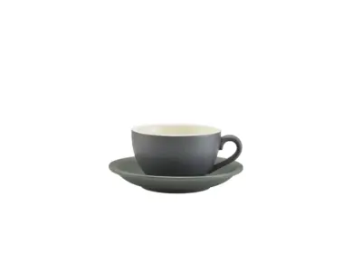 Genware Porcelain Matt Grey Saucer 13.5cm/ 5.25"