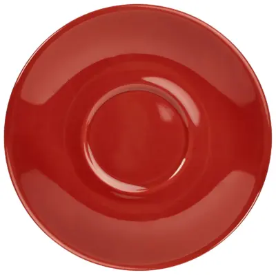 Genware Porcelain Red Saucer 13.5cm/ 5.25"