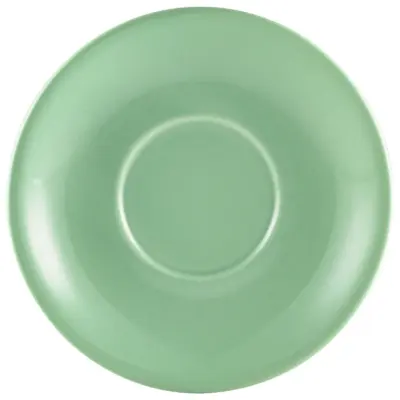 Genware Porcelain Green Saucer 16cm/ 6.25"