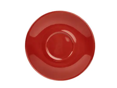 Genware Porcelain Red Saucer 16cm/ 6.25"