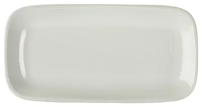 Genware Porcelain Rounded Rectangular Plate 29.5 x 15cm/ 11.5 x 6"