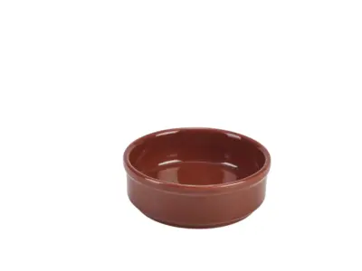 Genware Porcelain Terracotta Round Dish 10cm/ 4"