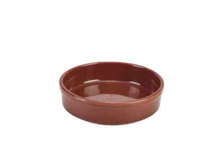 Genware Porcelain Terracotta Round Dish 13cm/ 5"
