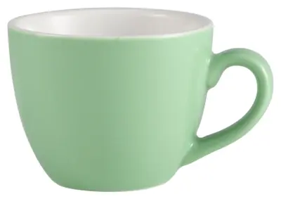 Genware Porcelain Green Bowl Shaped Cup 9cl/ 3oz