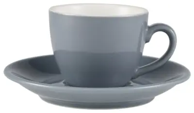Genware Porcelain Grey Bowl Shaped Cup 9cl/ 3oz