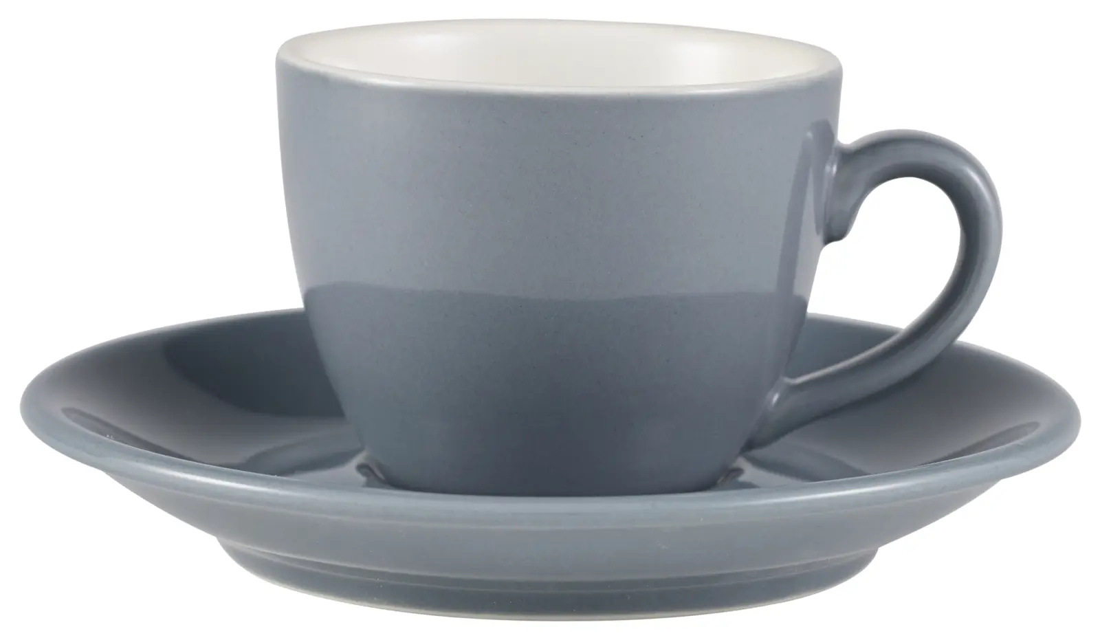 Genware Porcelain Grey Bowl Shaped Cup 9cl/ 3oz