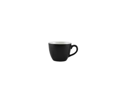 Genware Porcelain Matt Black Bowl Shaped Cup 9cl/ 3oz