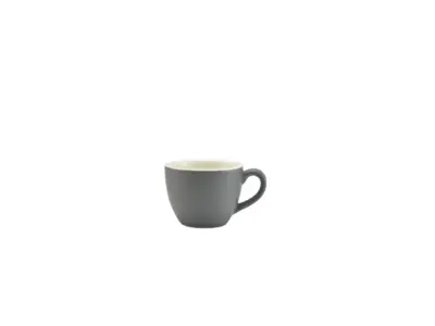 Genware Porcelain Matt Grey Bowl Shaped Cup 9cl/ 3oz
