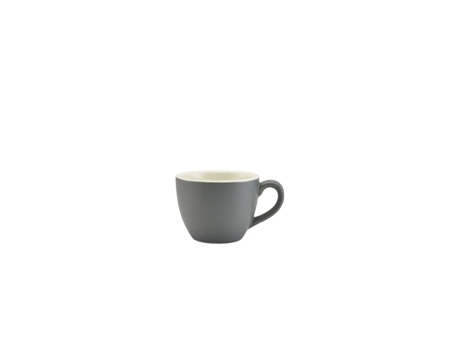 Genware Porcelain Matt Grey Bowl Shaped Cup 9cl/ 3oz