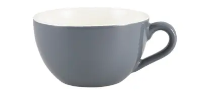 Genware Porcelain Grey Bowl Shaped Cup 17.5cl/ 6oz