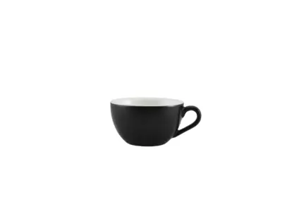 Genware Porcelain Matt Black Bowl Shaped Cup 17.5cl/ 6oz
