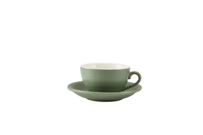 GenWare Porcelain Matt Sage Bowl Shaped Cup 17.5cl/ 6oz