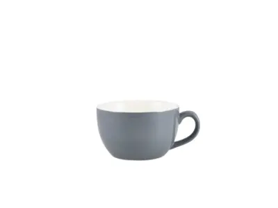 Genware Porcelain Grey Bowl Shaped Cup 25cl/ 8.75oz