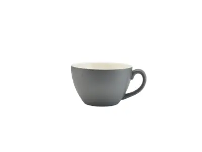 Genware Porcelain Matt Grey Bowl Shaped Cup 34cl/ 12oz