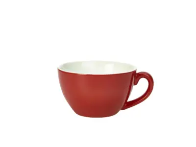 Genware Porcelain Red Bowl Shaped Cup 34cl/ 12oz