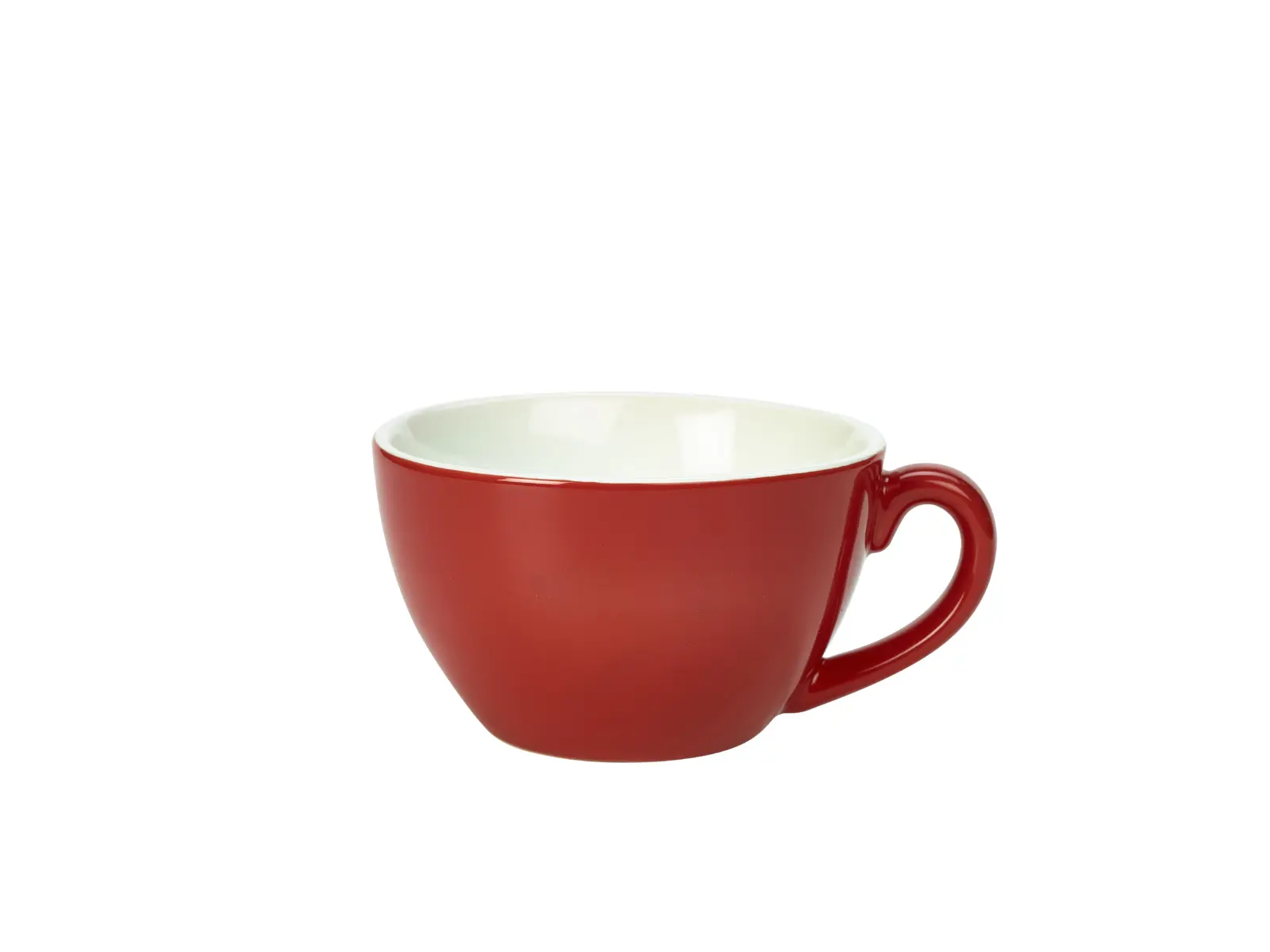 Genware Porcelain Red Bowl Shaped Cup 34cl/ 12oz