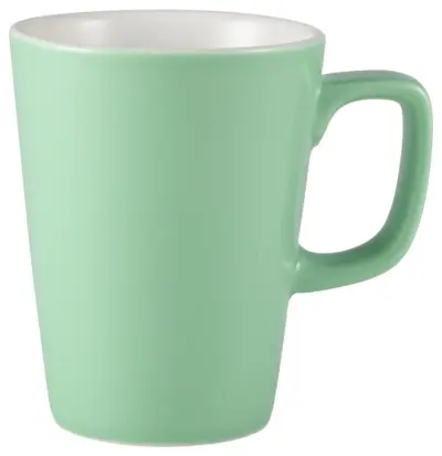 Genware Porcelain Green Latte Mug 34cl/ 12oz