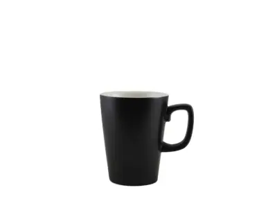 Genware Porcelain Matt Black Latte Mug 34cl/ 12oz