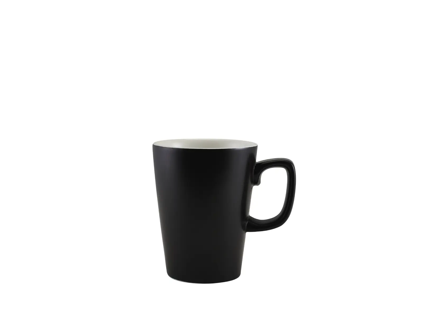 Genware Porcelain Matt Black Latte Mug 34cl/ 12oz