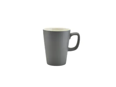 Genware Porcelain Matt Grey Latte Mug 34cl/ 12oz