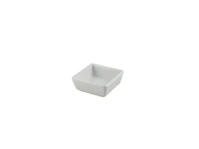 Genware Porcelain Square Dish 8.5 x 3.5cm/ 3.25 x 1.4"