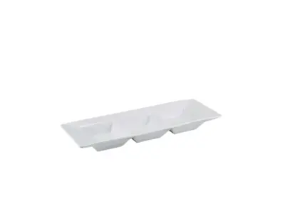 GenWare Porcelain Triple Dish 25.4 x 9cm/ 10 x 3.5"