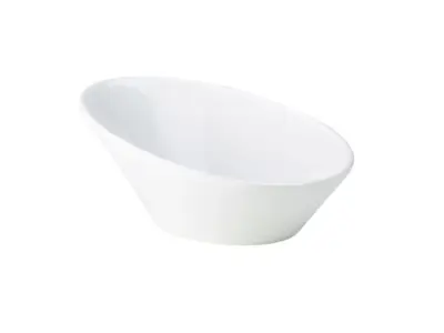 Genware Porcelain Oval Sloping Bowl 21cm/ 8.25"