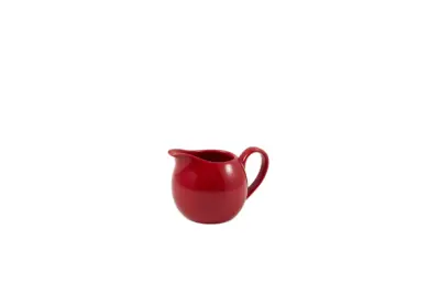 Genware Porcelain Red Jug 14cl/ 5oz
