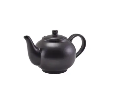 GenWare Porcelain Matt Black Teapot 45cl/ 15.75oz