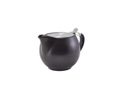 GenWare Porcelain Matt Black Teapot with St/St Lid & Infuser 50cl/ 17.6oz