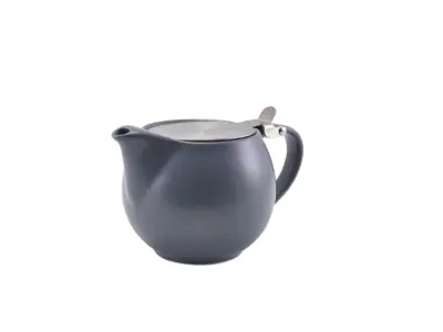 GenWare Porcelain Matt Grey Teapot with St/St Lid & Infuser 50cl/ 17.6oz