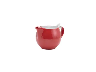 GenWare Porcelain Red Teapot with St/ St Lid & Infuser 50cl/ 17.6oz