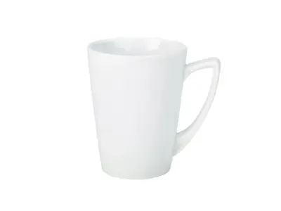 Genware Porcelain Angled Handled Mug 35cl/ 12.25oz