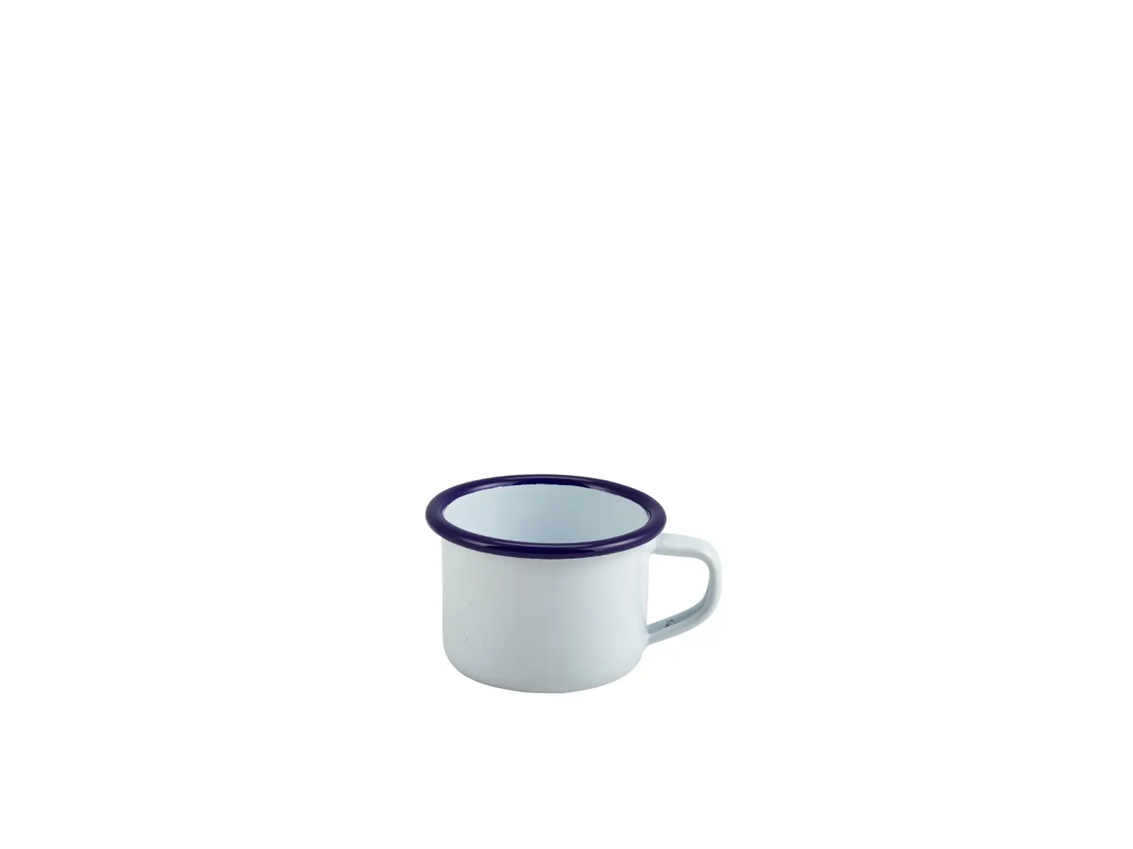 Enamel Mug White With Blue Rim 12cl/ 4.2oz