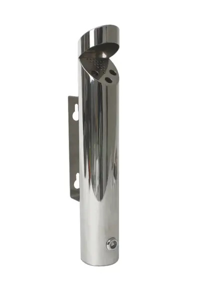 Cylinder Wall-Mounted St/St. Ashtray 46 X 7.5cm