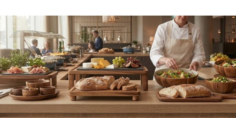 Acacia Wood Buffet ware Genware Catering Products