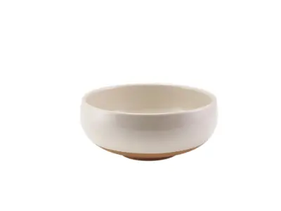 GenWare Kava White Stoneware Belly Bowl 14.5cm