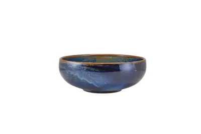 Terra Porcelain Aqua Blue Belly Bowl 20cm