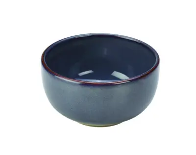 Rustic Stoneware Blue Round Bowl 12.5cm