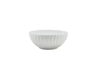 Incise Porcelain Scalloped Side Bowl 13cm