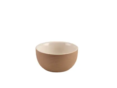 GenWare Kava White Stoneware Ribbed Round Bowl 11.5cm
