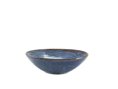 Terra Porcelain Aqua Blue Organic Bowl 22cm