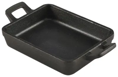 Mini Cast Iron Rectangular Dish 14x11x3cm