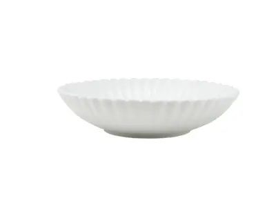 Incise Porcelain Scalloped Coupe Bowl 23cm