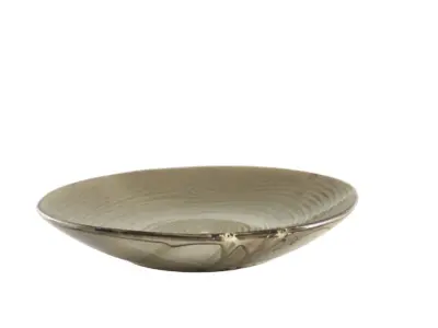 Terra Porcelain Grey Organic Coupe Bowl 26cm
