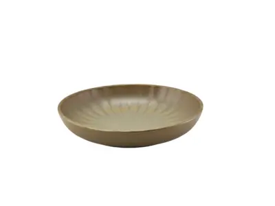 Terra Porcelain Matt Grey Scalloped Coupe Bowl 22.8cm