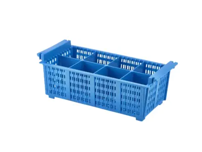 8 Compart Cutlery Basket (Blue) 430 X 210 X 155mm